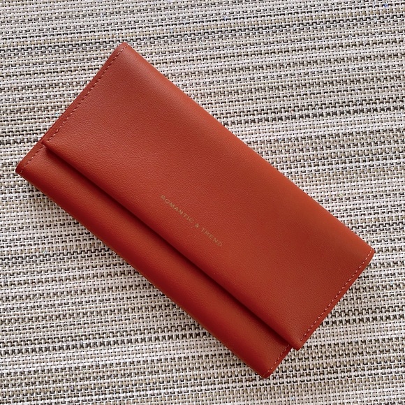 Burnt Orange Vegan Wallet - Picture 1 of 13